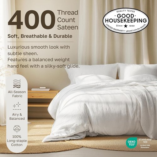 California Design Den King Size Pillowcase Set - 400 Thread Count, 100% Cotton Sateen, Soft & Breathable - Pink
