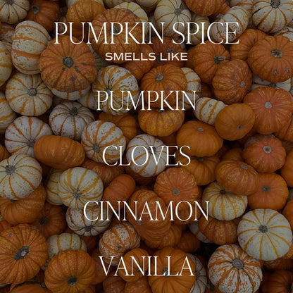 Sweet Water Decor Pumpkin Spice Candle | Pumpkin, Cinnamon, Vanilla Scents | 9oz Clear Jar Soy Candle