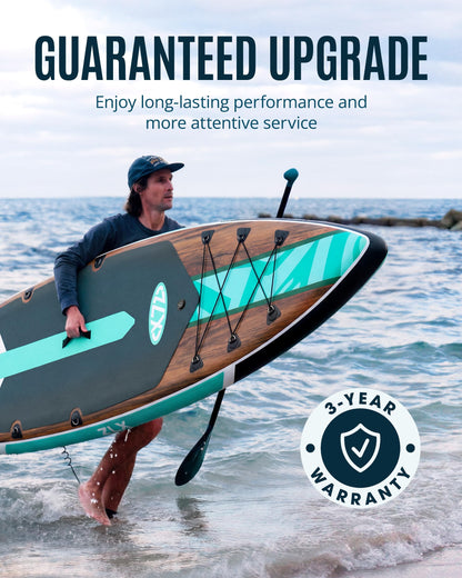 ZLX 11'6" Extra Wide Inflatable Paddle Board with Seat, Touring Stand Up Paddleboard, Fast Long-Distance SUP, Stable Center Fin, Portable Backpack & Accessories for Adults, 500lb/3 People/Family