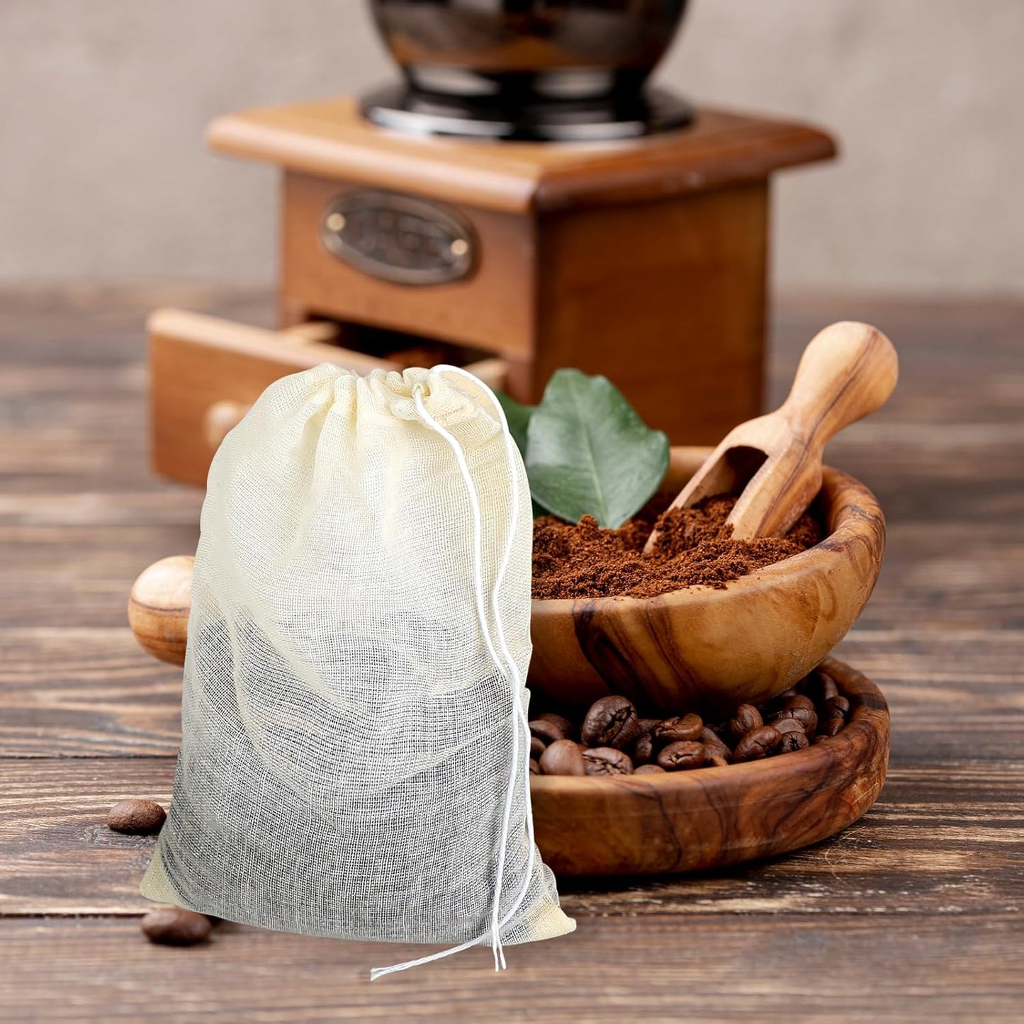 Reusable Spice Bags for Cooking, 30PCS Muslin Tea Bags with Drawstring, Empty Sachet Bags for Spices 4x6 Inch