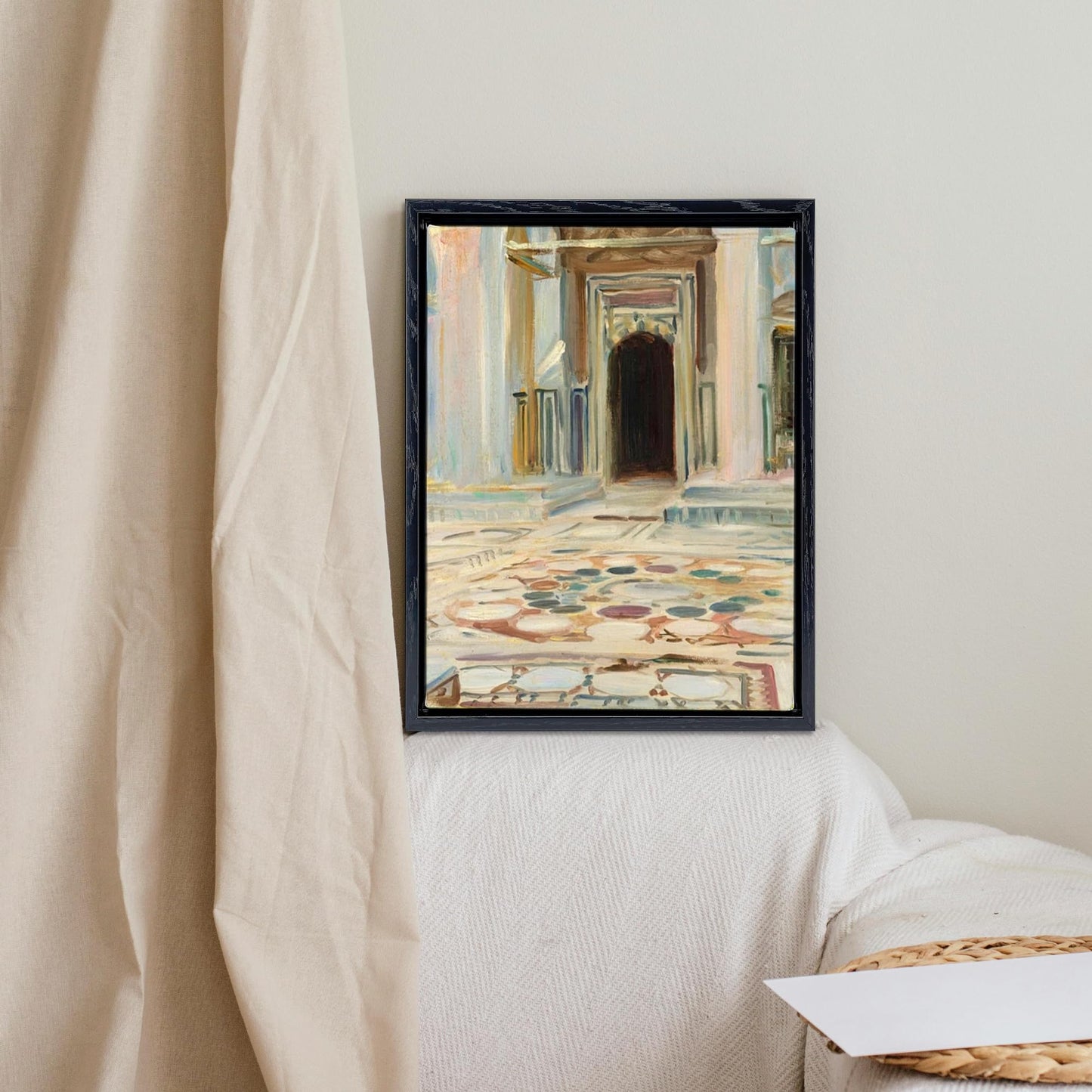 HUACANVAS 8x10 Canvas Floater Frame for Oil Paintings, 2 Pack Canvas Frames with 0.6"-0.9" Deep for Art Print, Picture Floating Frames,Float Frame for Wall Decor (Black,8"x10")