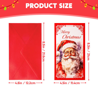 JOYIN 30 PCS Christmas Classic Money Cards with Envelopes, Xmas Money Cards for Gift Holder, Cash Holder Bulk Assorted for Holiday Season, Party Supplies, Snow Holiday