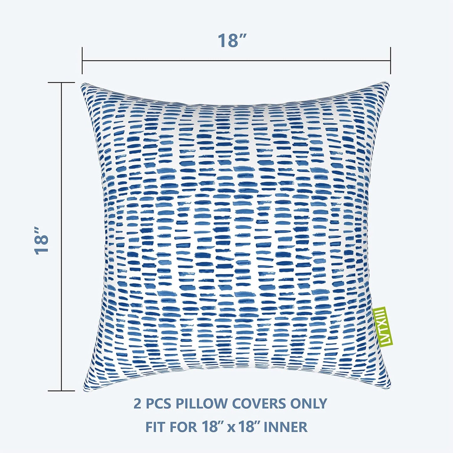 LVTXIII Outdoor Pillow Covers ONLY, Square Throw Pillow Covers, Modern Cushion Cases for Sofa, Patio, Couch Decoration,