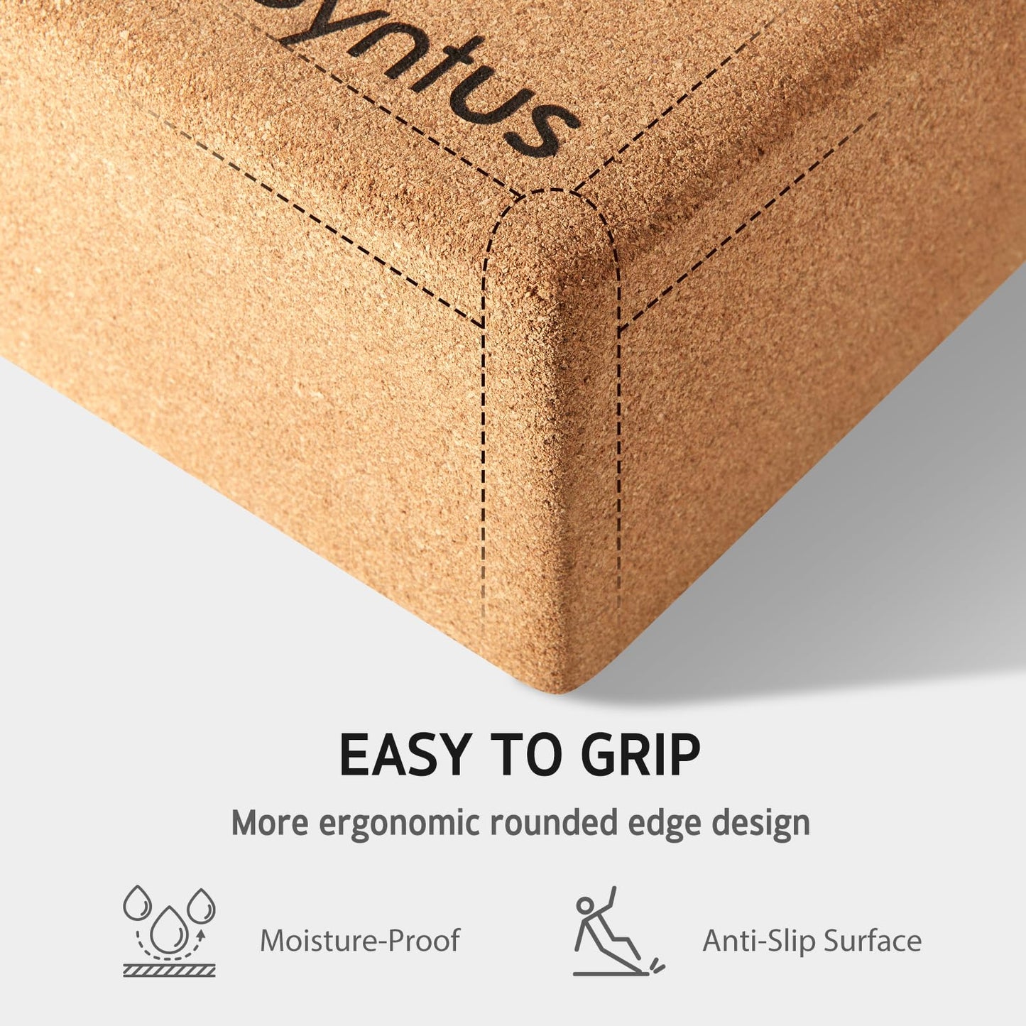 Syntus Yoga Block and Yoga Strap Set, 2 Soft Non-Slip Yoga Blocks 9×6×4 inches, 8FT Metal D-Ring Strap for Yoga, General Fitness, Pilates, Stretching and Toning