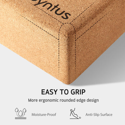 Syntus Yoga Block and Yoga Strap Set, 2 Soft Non-Slip Yoga Blocks 9×6×4 inches, 8FT Metal D-Ring Strap for Yoga, General Fitness, Pilates, Stretching and Toning