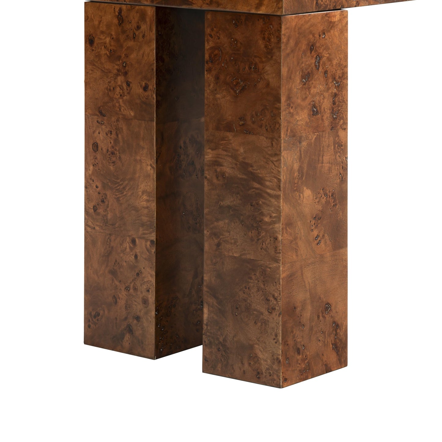 SAFAVIEH Couture Collection – Betharose Walnut Burl Wood Console Table, Modern Entryway & Living Room Accent (SFV2221A)