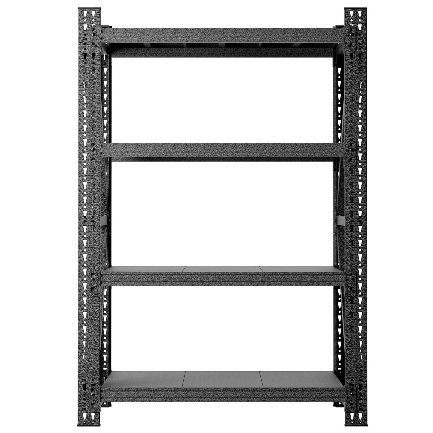 WZONICE98 Heavy Duty Metal Adjustable Garage Shelves 69" H x 47" W Industrial Shelving Unit 4000LBS Capacity Steel Storage Rack for Warehouse Black