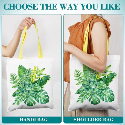 Sweetude 60 Pcs Sublimation Blanks Tote Bags Bulk, Canvas DIY Bag Reusable Shopping Totes Heat Transfer Cosmetic Makeup Bags W/Customized Color for DIY, Advertising Valentines Thanksgiving Craft Gift