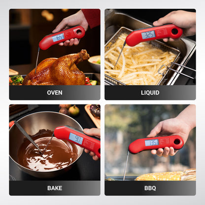 ThermoMaven Professional Meat Thermometer Digital, Ultra-Fast 0.5 Sec Instant Read, NIST Certified ±0.5°F Accuracy, IP67 Waterproof, Auto-Rotating Backlit Display, Lift-to-Wake, for BBQ/Cooking/Candy