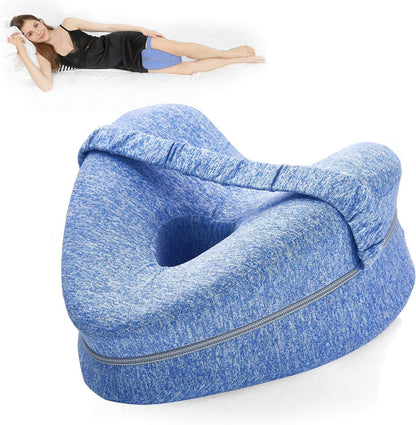 BEAUTRIP Leg Pillow, Ergonomic Memory Foam Knee Pillow with Strap for Side Sleepers, Washable Cover