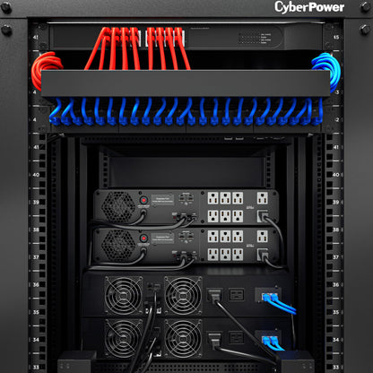 CyberPower CP1500PFCRM2U PFC Sinewave UPS Battery Backup and Surge Protector, 1500VA/1000W, 8 Outlets, AVR, Short Depth 2U Rackmount; UL Certified