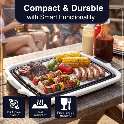 BBQ Prep Tub 16L, Collapsible Cutting Board with Meat Rest Blanket and Chicken Claws, Perfect Meat Prep Tub for Marinating, Shredding, and Grilling, All in One BBQ Accessories for Outing & Picnic