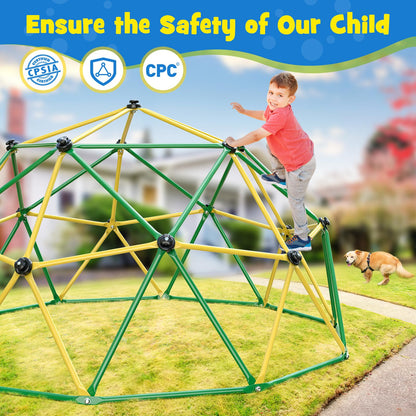 Amictoy Climbing Dome, 10FT Climber with Hammock & Swing, Jungle Gym Backyard for Kids, 2025 Upgraded Model Indoor Outdoor Toddler Play Equipment, Easy Assembly, Safety Certified