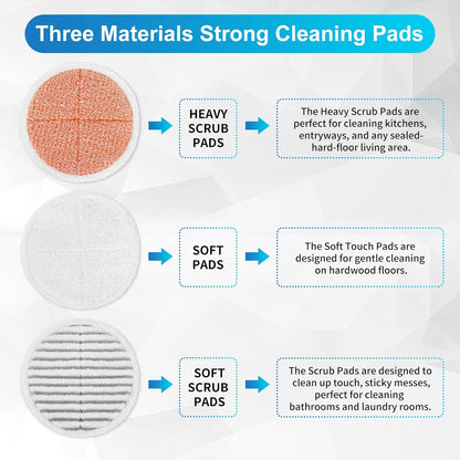 2039 20399, 2039A, 2307, 2315A, 23157, 2124, 20393 (4 Pack) KEEPOW Spinwave Replacement Pads Compatible with Bissell
