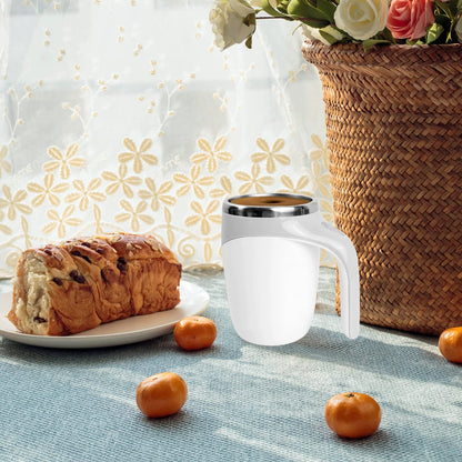 TXLOOK Automatic Magnetic Stirring Coffee Mug, Rotating Home Office Travel Mixing Cup，Funny Electric Stainless Steel Self Mixing Coffee Tumbler, Suitable for Coffee, Milk, Cocoa and Other Beverages……