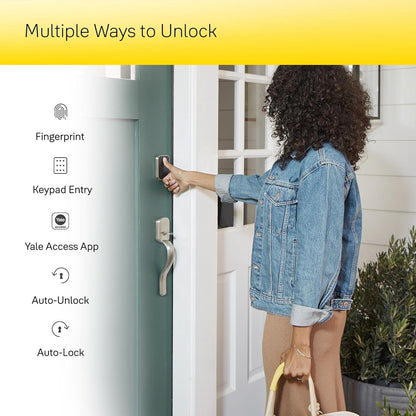 Yale Security Assure Lock 2 - Black Suede Smart Deadbolt with Wi-Fi Keypad & Fingerprint Scanner | YRD410-F-WF1-BSP
