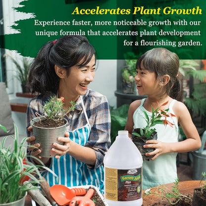 1 Medina Garrett Juice Plus -Liquid Plant Food & Fertilizer for Houseplants, Lawn, & Garden | Foliar Solution & Growth