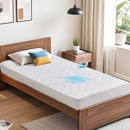 BEDLORE Waterproof Mattress Protector - Soft Breathable Twin XL Pad with Deep Pocket 6"-15" Depth