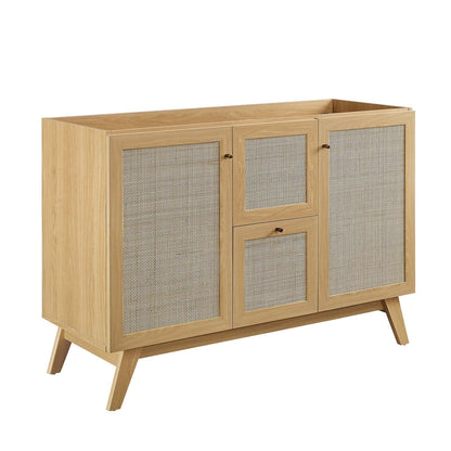 Modway Soma Bathroom Vanity, 48 Inch Double, Oak Black