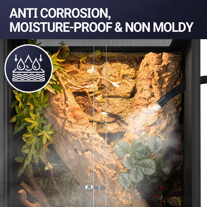REPTI ZOO 67 Gallon PVC Tall Reptile Tank, 24 x18x36 inch Large Reptile Terrarium for Gecko Lizard Chameleon Frog Snake, Enclosure Habitat with Sliding Door & Top Screen Ventilation