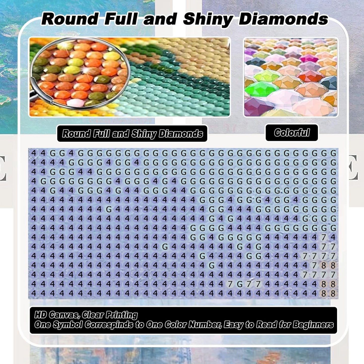 GOUOYANA Diamond Art Kits for Adults - 3 piece, Full Drill Landscape Diamond Painting Kits for Beginners, DIY Full Rhinestone 5D Diamond dots (Gemstone Craft), Home Wall Decoration (12x16 inch)