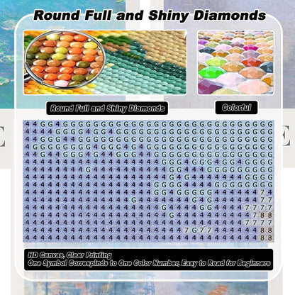 GOUOYANA Diamond Art Kits for Adults - 3 piece, Full Drill Landscape Diamond Painting Kits for Beginners, DIY Full Rhinestone 5D Diamond dots (Gemstone Craft), Home Wall Decoration (12x16 inch)