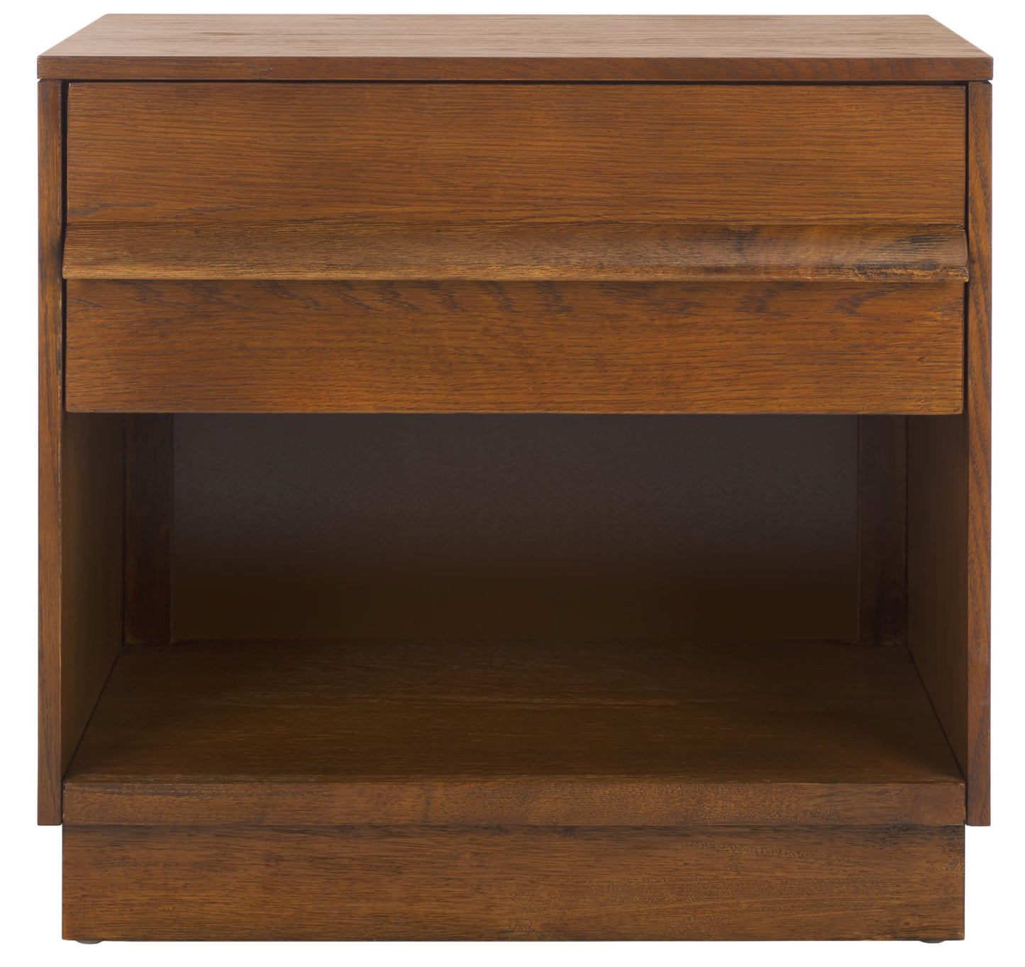 SAFAVIEH Couture Collection Deirdra Medium Oak 1-Drawer 1- Shelf Nightstand (Fully Assembled)