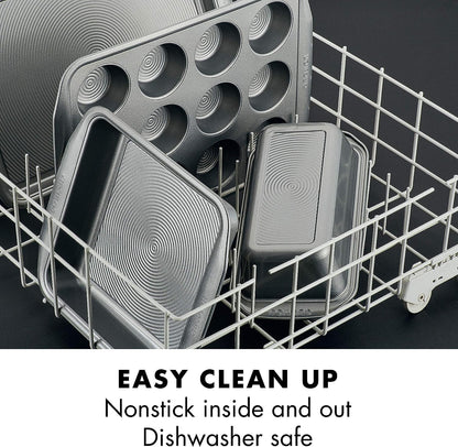 Circulon Nonstick 12-Cup Muffin Tin, Gray Steel Bakeware