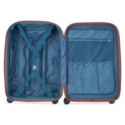 DELSEY PARIS St. Tropez Hardside Expandable Luggage with Spinner Wheels, Graphite, Checked-Medium 24 Inch