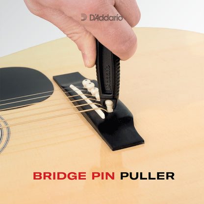 D'Addario Accessories Pro-Winder Guitar String Winder, Cutter, Bridge Pin Puller - All in One Guitar Tool - Black