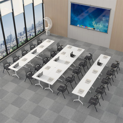 6 Pack Conference Room Tables,Mobile Folding Conference Table with Wheels,Modern Training Locking Rolling Meeting Conference Tables with Flip-Top for Office Classroom Business,6-12 Person,61IN
