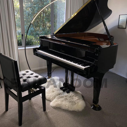 Bailanoom Adjustable Piano Chair Bench with Back Support,Black Piano Stool Music Bench,Musician Chair