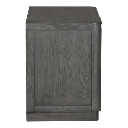 Furniture of America Selyra Modern Contemporary Solid Wood 30-inch 1-Drawer Nightstand with USB Ports, Sealed Back, English Dovetail, Ball-Bearing Glides, No Assembly for Bedroom, Guest Room, Ash Gray