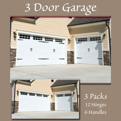 Household Essentials Garage Handle and Hinge Magnets – Decorative Magnetic Hardware Steel Doors, Easy Installation, Durable & Weatherproof, Set of 6