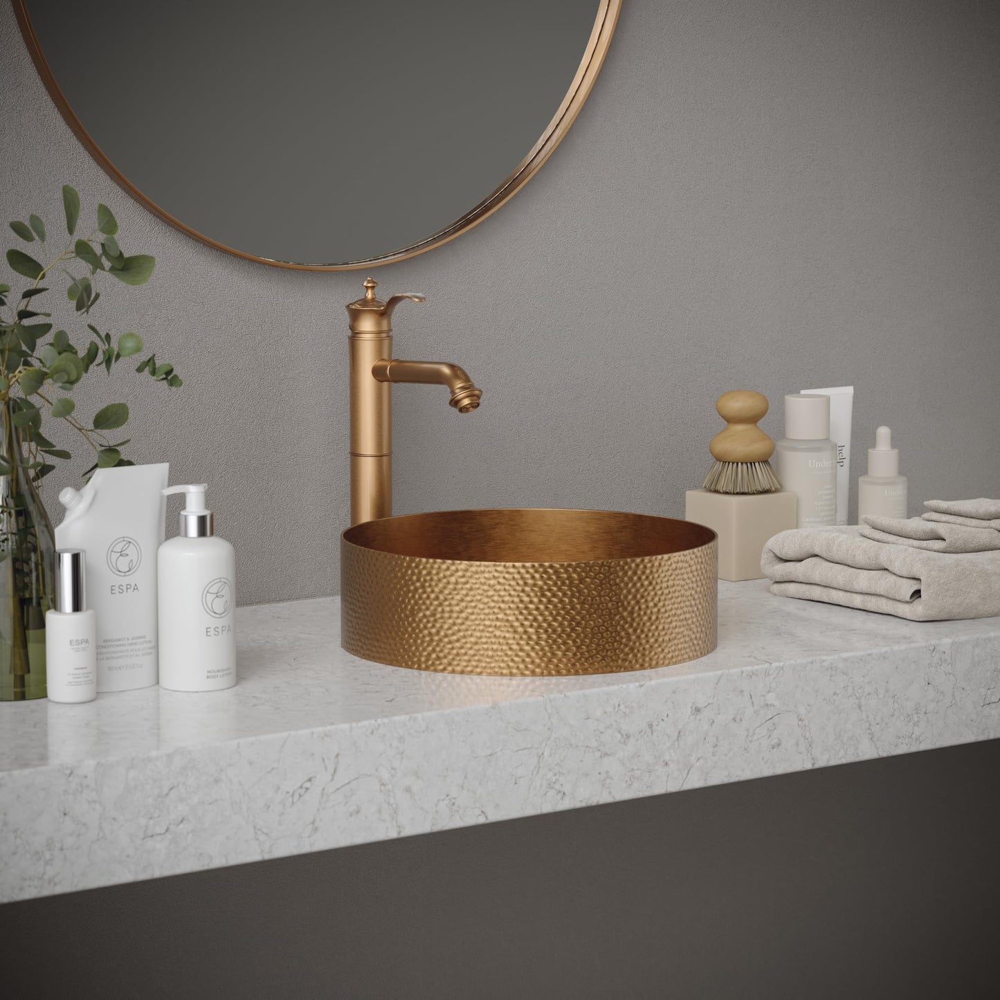Karran Cinox Stainless Steel Round Vessel Sink in Brushed Copper