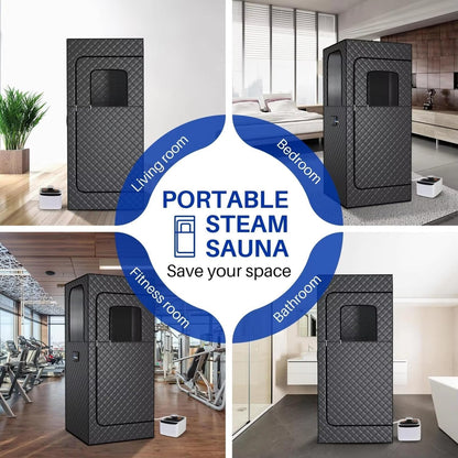 YXKJZHF Portable Steam Sauna Box, Cotton Thicken Personal Sauna Tent Kit for Home Spa, Indoor Sauna Relaxation with 2.6L Steam Generator
