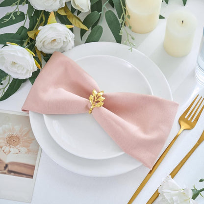 Xiomot Handmade Cotton Linen Napkins Cloth with Fringes Set of 4 17"x17" Dusty Pink Boho Dinner Table Napkins Bulk for Wedding Party Bridal Baby Shower Decoration