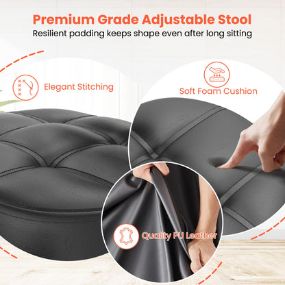 TASALON Cross Legged Office Chair, Criss Cross Chair with Wheels, 360° Swivel Adjustable Height ADHD Chair with Back Support, Ergonomic Kneeling Chair for Meditation, Yoga & Home Office Use, Black