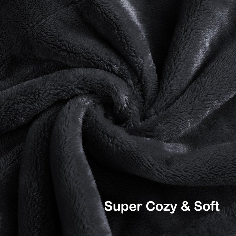 Eydna Electric Heated Blanket Full Size 72"x84",Fast Heating Throw, Soft Plush Microplush for Bed & Couch, 10 Hours Auto Off & 4 Heating Levels, Machine Washable, Gifts for Womens & Family-Black