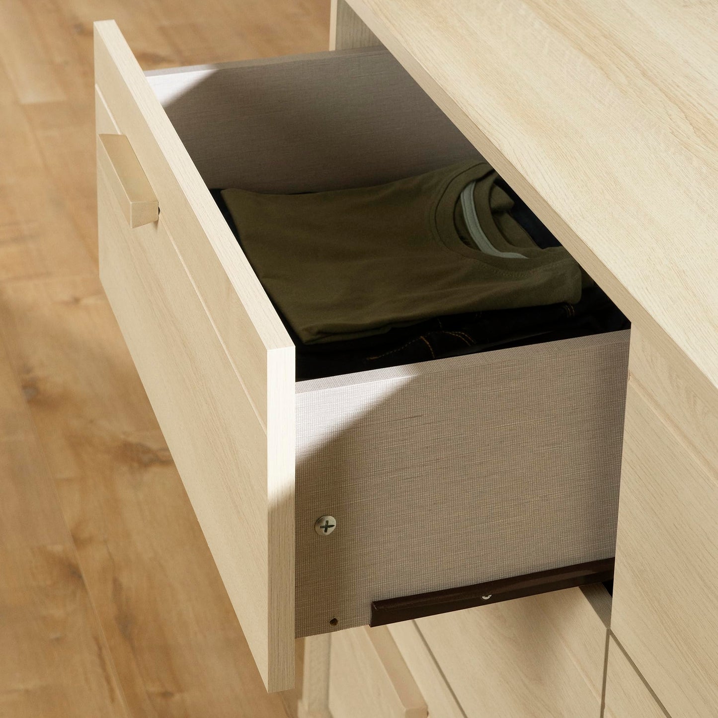 South Shore Noah Dresser Bleached Oak, Contemporary