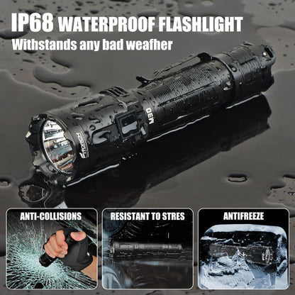 SAONOX M30 Tactical Flashlight-3300 High Lumen Duty Belt Flashlight for Law Enforcement,Police EDC Flashlights with Holster Tactical Gear