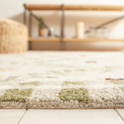 SAFAVIEH Chelsea Collection Area Rug - 10' x 14', Ivory & Green, French Country Trellis Design, Hand-Hooked Wool, Ideal for the Living Room, Bedroom, Dining Room (HK55A-10)