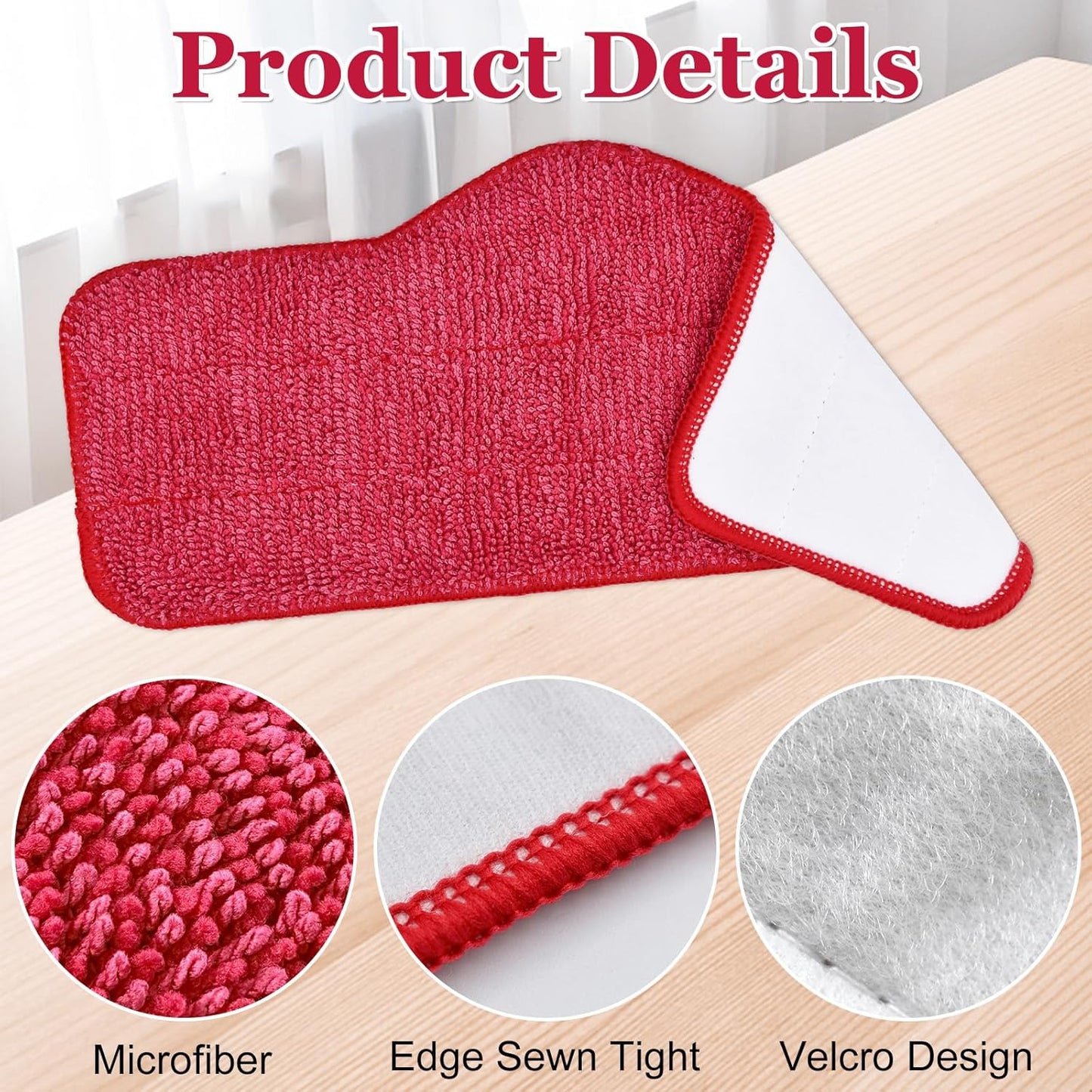 6 Pack 7 1,Reusable Steam Mop Pads Compatible with Schenley Steam Mop Cleaner,Microfiber Steam Mop Replacement Pads