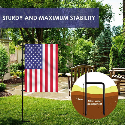 YEAHOME 2PC Garden Flag Holder Stand, Premium Weather-Proof Metal Flagpole for Outdoor Garden Decor
