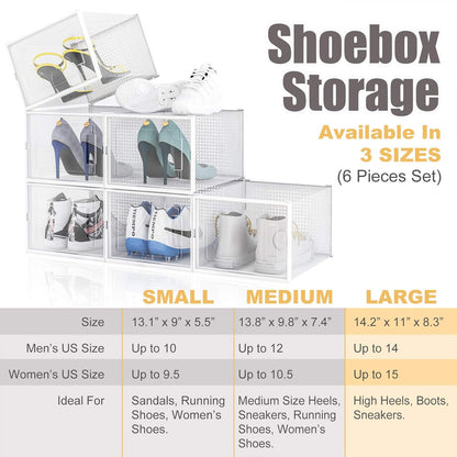 6 Closets AJP Distributors Collapsible Stackable Shoe Organizer Racks for and Entryway Shoes Storage Cabinet Storage
