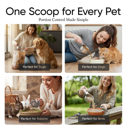 Color Up ¾ Cup Pet Food Scoop – Stainless Steel Dog Food Scoop Cup (12 Tbsp) – Heavy-Duty, Rust-Resistant Measuring Scoop for Dogs, Cats, Birds & Rabbits – Ideal for Dry Food & Treats