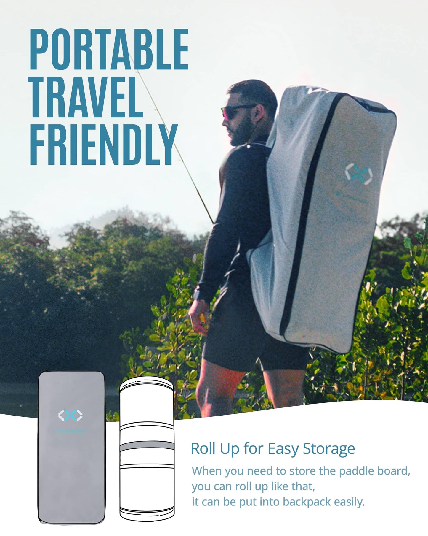 ZLX 11'6"x35" Ultra Wide Inflatable Stand Up Paddle Board | Stable Non-Slip Deck Pad, Unique Fin System, Premium SUP Accessories & Backpack - Upgraded Pump for Adults, All Skill Levels