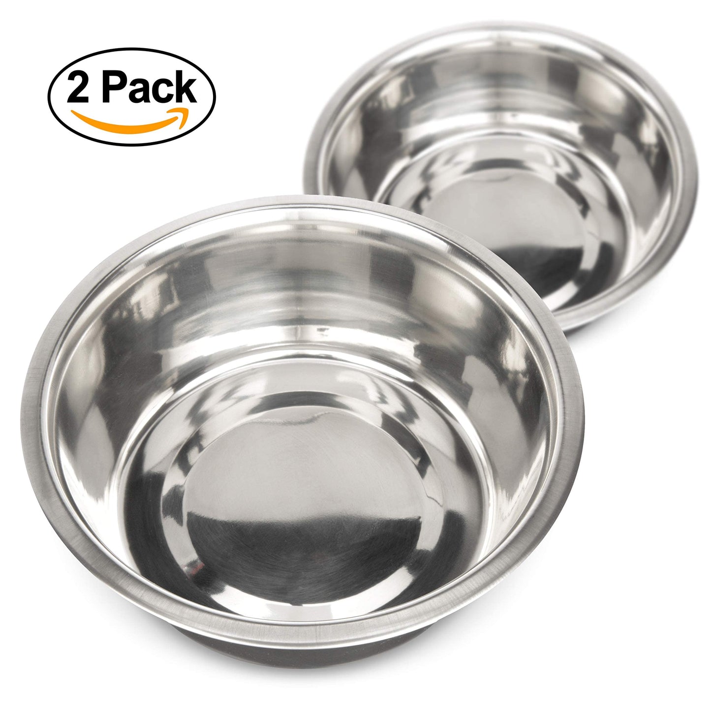 Neater Pet Brands 7 Cup (56 oz.) Stainless Steel Dog Bowls, Set of 2 Neater Feeder Replacement Bowls (M/L Express, Large Deluxe Models), Dog Food Bowl & Water Bowl, Dishwasher Safe Metal Dish for Dogs