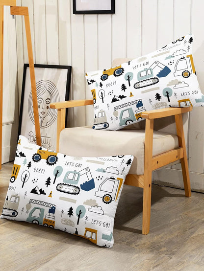 Datura home Set 4Pcs Set 1 1 2 Woodland Construction Sheets for Kids,Cartoon Excavator Truck Lifter Print Sheet