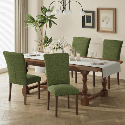 COLAMY Upholstered Parsons Dining Chairs Set of 4